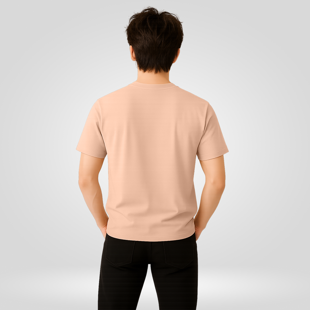 UberRaw Basic T-Shirt in Light Peach