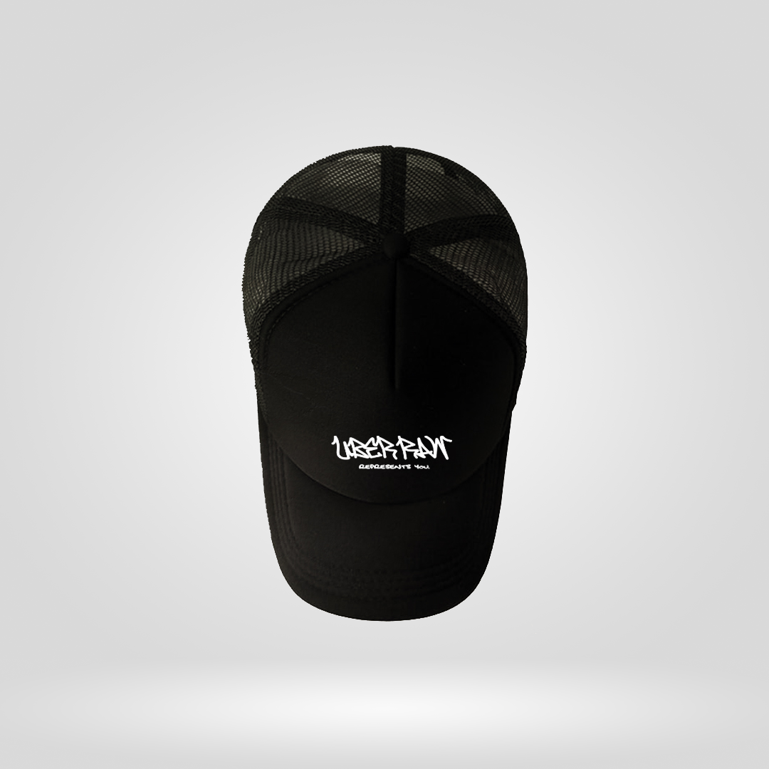 Black Trucker Cap